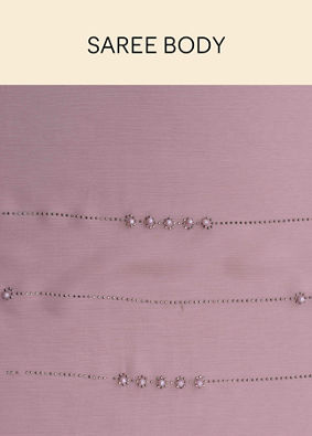 Lavender Pink Saree with Stone Work image number 4